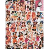 Chicas Sexys Anime 50 Calcomanias Stickers Vinil Pvc Vs Agua