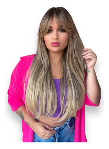 Peruca Lace Wig Natural Fibra Premium Americana Modelo Tina
