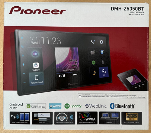 Estereo Pioneer Dmh-z5350bt Con Apple Carplay Y Android Auto