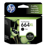 Cartucho Hp 664xl Preto(f6v31ab) Para Deskjet 2136 2676 3776