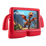 Funda Infantil Para iPad Niño Y Niña Manitas Rojo + Mica