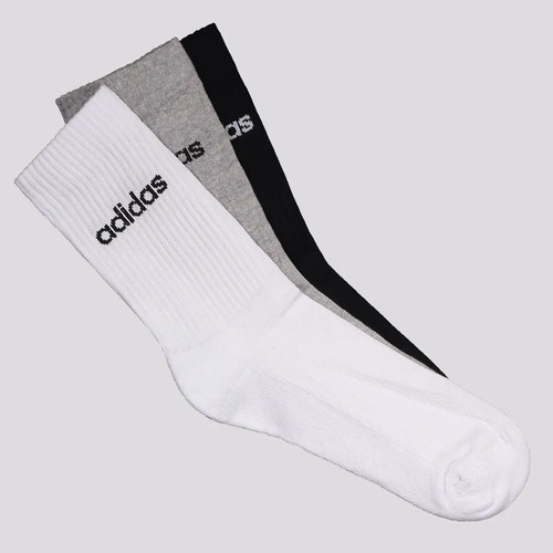 Kit Meia adidas Crew 3 Pares | MercadoLivre