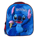 Mochila Escolar Infantil Lilo & Stitch Costas