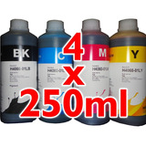 Kit 4 X 250ml Tinta Inktec Compatible Vivera 662 664 122 60