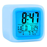 Reloj Despertador/alarma Cubo Luminoso Digital  Colores Led
