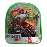 Animal Life Wild Mochila Set X6 Animales Con Accesorios