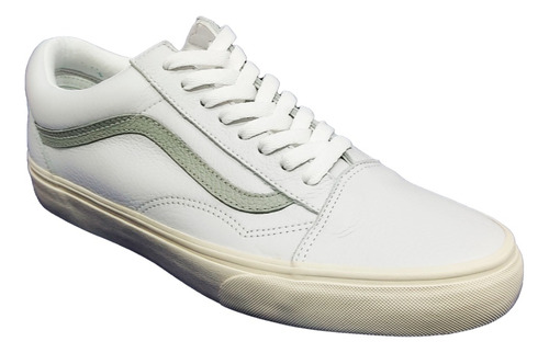 Tênis Vans Old Skool Couro Leather White