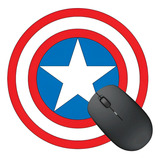 Mousepad Alfombrilla Circular Nueva Capitan America Marvel