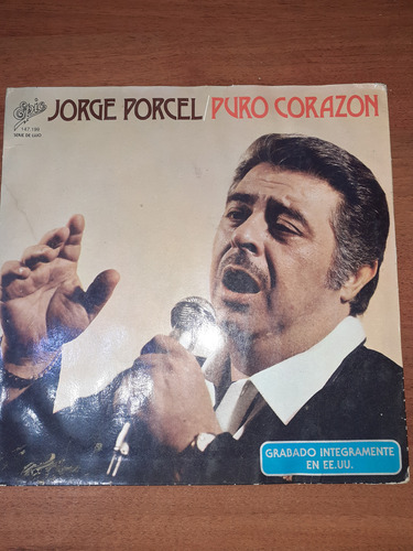 Disco Vinilo De Jorge Porcel/ Puro Corazón 