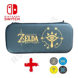 Case Capa Estojo Bag Zelda Nintendo Switch Oled + 4 Grips 