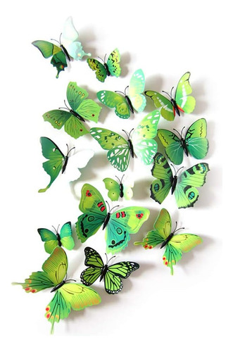 Pegatinas Coloridas De Pared 3d De Mariposa, Decoración Artí