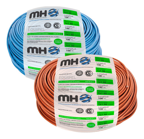 Cable Unipolar Mh 1,5mm Pack X 2 Rollos X 100m