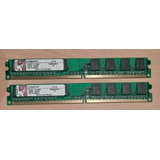 Memoria Ram Pc 2gb (2x1gb) Ddr2 800mhz Pc2 6400 Kingston