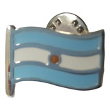 Bandera Argentina Prendedor Pin Plata 925