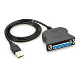 Adaptador Usb Impresora O Scanner Paralelo Ficha Db25 Hembra