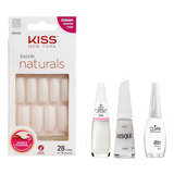 Unha Kiss Quadrado Longo+ Esmaltes Pétala Branca- Lua- Renda