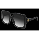 Gucci Gg0876s 001 Square Oversized Negro Dorado