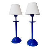 Velador Lampara Mesa Escritorio Blue E27 Led Pack X 2 Unid.