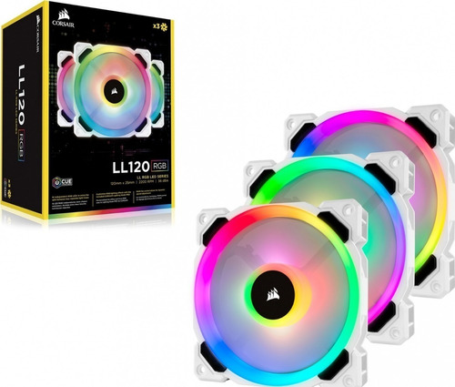 Cooler Corsair Co-9050092-ww Ll120 Rgb | White 120mm Pack 3