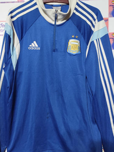 Buzo Afa Selección Argentina 2014 Azul Medio Cierre 