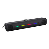 Sound Bar Caixa De Som P2 Com Led Rgb Pc Smart Tv Cor Preto