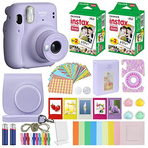 Kit Cámara Instantanea Fujifilm Instax Mini11 40 Hojas -lila