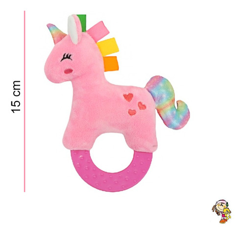 Sonajero De Peluche Con Mordillo Unicornio Dinosaurio Cute