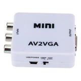 Mini Av2vga Conversor De Vídeo Caixa Av Rca Cvbs Para Vga Z