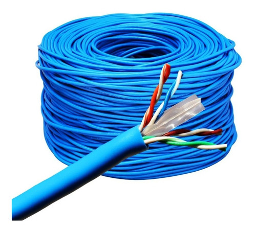 Cable De Red Ethernet Profesional De Cobre 305 Metros Cat 6