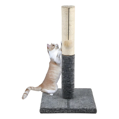 Poste Rascador Para Gatos Pequeños Árbol De Escalada De Sisal, Torre De Juego Para Gatitos Con Juguetes Colgantes, Poste... Gris
