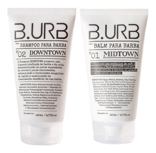 Kit Shampoo E Balm Para Barba - White - Barba Urbana