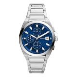 Reloj Hombre Fossil Everett Fs5795 Original Azul Metalizado