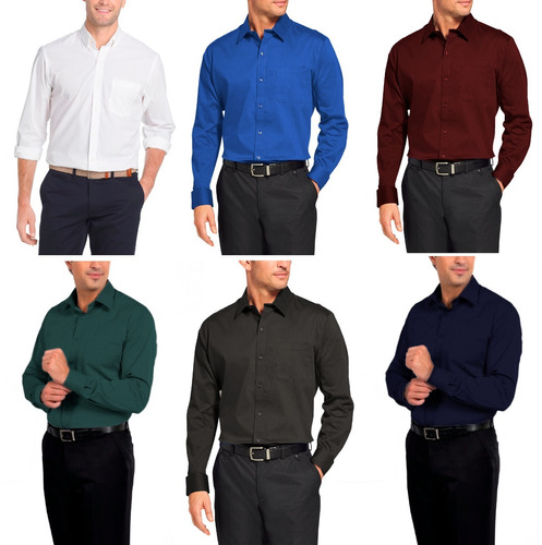 Kit 3 Camisas Camiseta Social Masculina Fit Envio Imediato