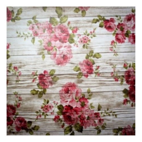 5m - Tecido Corino  Floral Primavera Romantic - Motoboy Sp