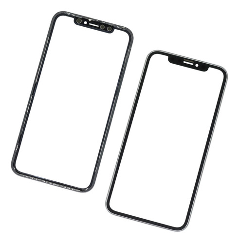 Glass Con Oca Para iPhone XR Negro