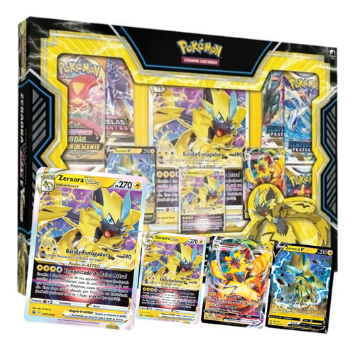 Box Pokémon Tcg Zeraora Vmax E V-astro - 52 Cartas 