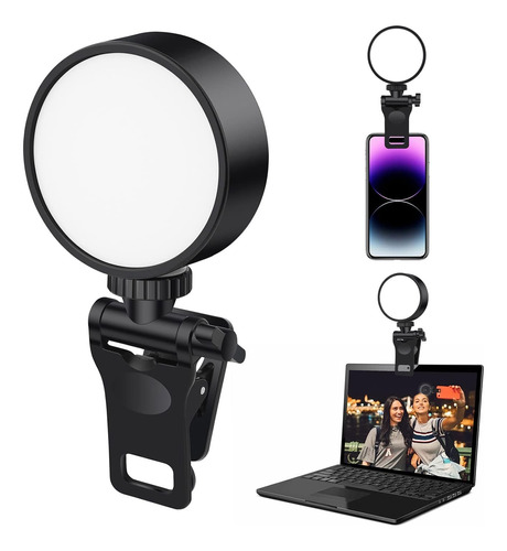 Aro Luz Led De Video Con Clip Magnético Para Selfie Teléfono