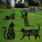 Estatuas Gato Jardín Metal, Repelente Pájaros, Decoración