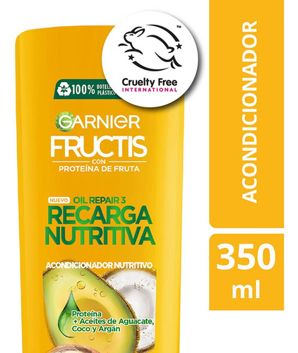 Acondicionador Fructis Oil Repair Recarga Nutritiva 350 Ml