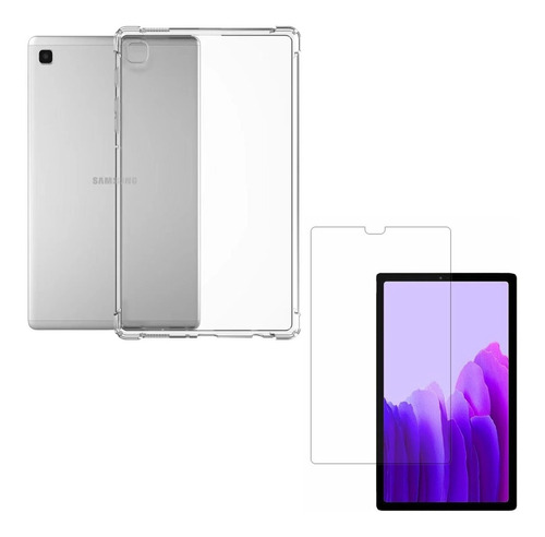 Carcasa Silicona Reforzada  Samsung Tab A7 Lite 8,7 +vidrio 