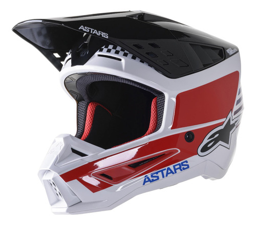 Casco Alpinestars Cross S-m5 Speed Ece/dot Bco/ngo/roj Xl