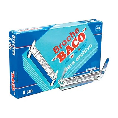 Broche Baco 182 Bb004 8cm 1 Caja Con 50 Piezas | Meses sin interés