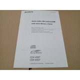Manual De Instruções Auto Rádio Laser Sony Cdx-4507 Cdx-6507