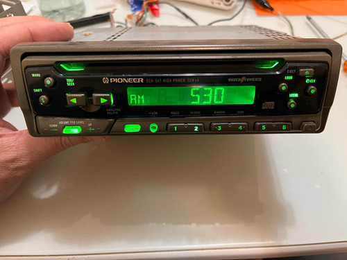 Rádio Pioneer 345 Com Bluetooth Led Verde Frete Grátis 
