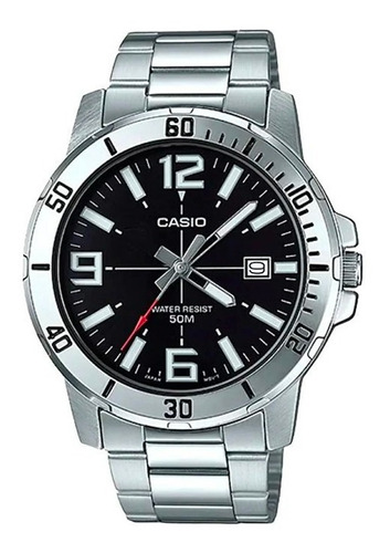 Reloj Hombre Casio Mtp-vd01d-1b Plateado Análogo