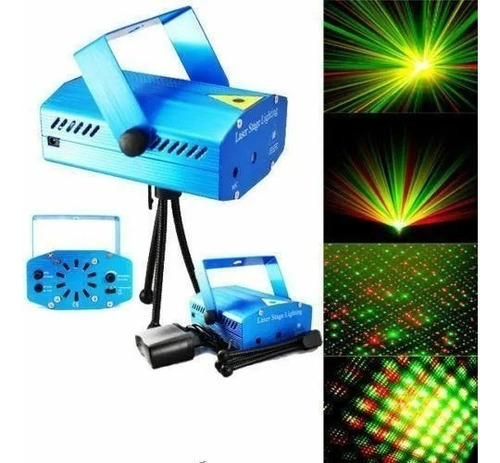 Mini Proyector Laser Bicolor Multipunto Audioritmico Tripie