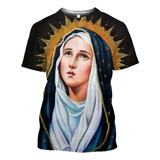 Playera 3d Con Motivo Religioso La Virgen Guadalupe