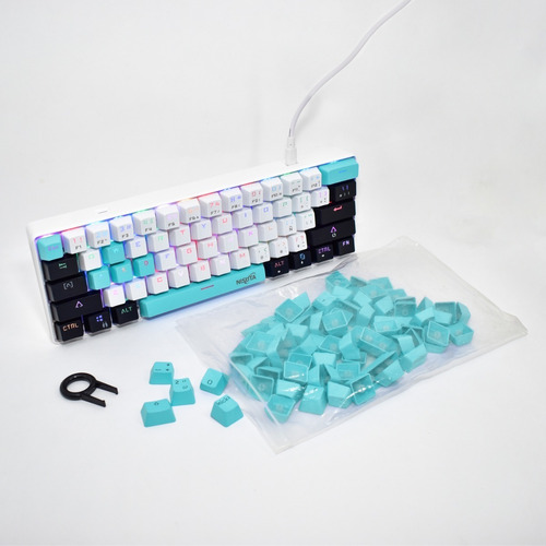 Teclado Mec 60% Custom Glow Up Con Set De Keycaps 7 Versione