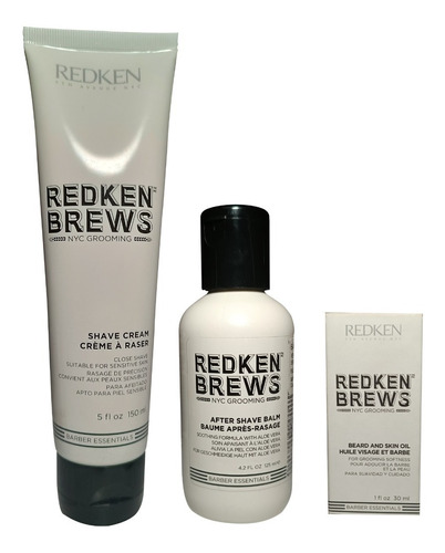 Redken Brews Crema De Afeitar + Bálsamo + Aceite Para Barba