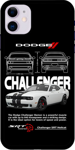 Funda Celular Auto Dodge Challenger Srt Hellcat Blanco